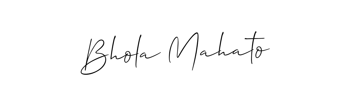 Allison_Script is a professional signature style that is perfect for those who want to add a touch of class to their signature. It is also a great choice for those who want to make their signature more unique. Get Bhola Mahato name to fancy signature for free. Bhola Mahato signature style 2 images and pictures png