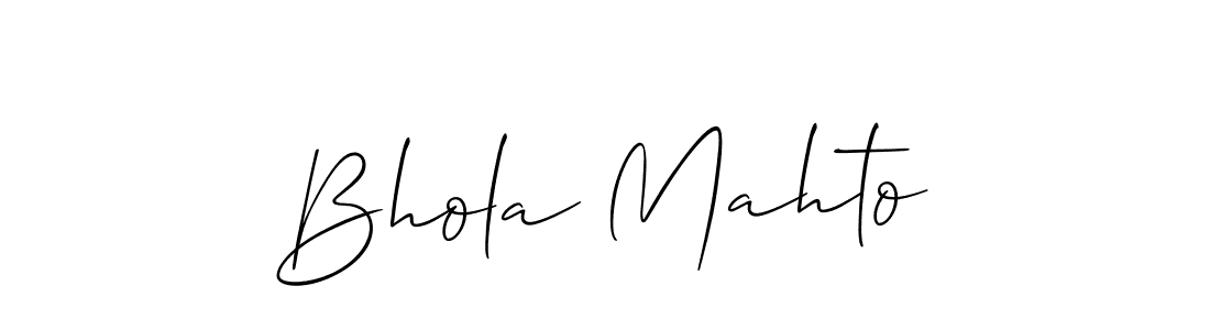 Design your own signature with our free online signature maker. With this signature software, you can create a handwritten (Allison_Script) signature for name Bhola Mahto. Bhola Mahto signature style 2 images and pictures png