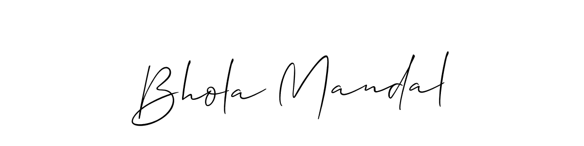 Make a beautiful signature design for name Bhola Mandal. With this signature (Allison_Script) style, you can create a handwritten signature for free. Bhola Mandal signature style 2 images and pictures png