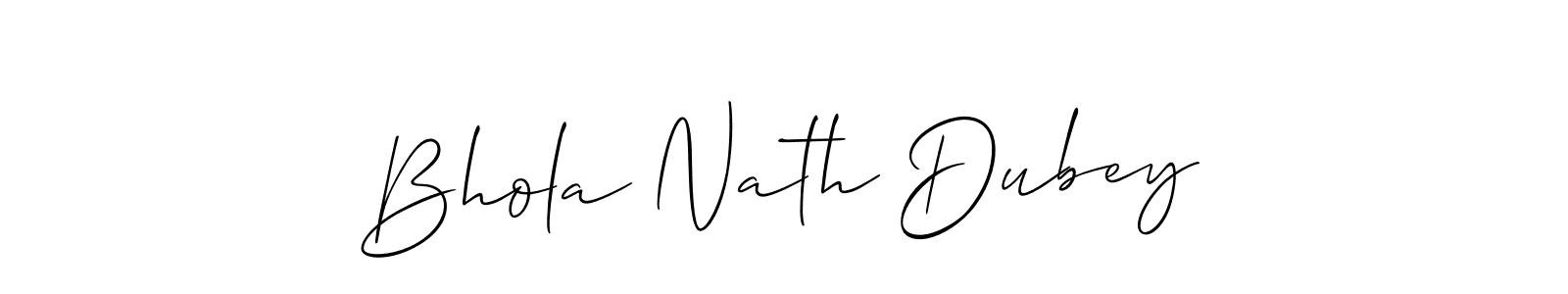 This is the best signature style for the Bhola Nath Dubey name. Also you like these signature font (Allison_Script). Mix name signature. Bhola Nath Dubey signature style 2 images and pictures png