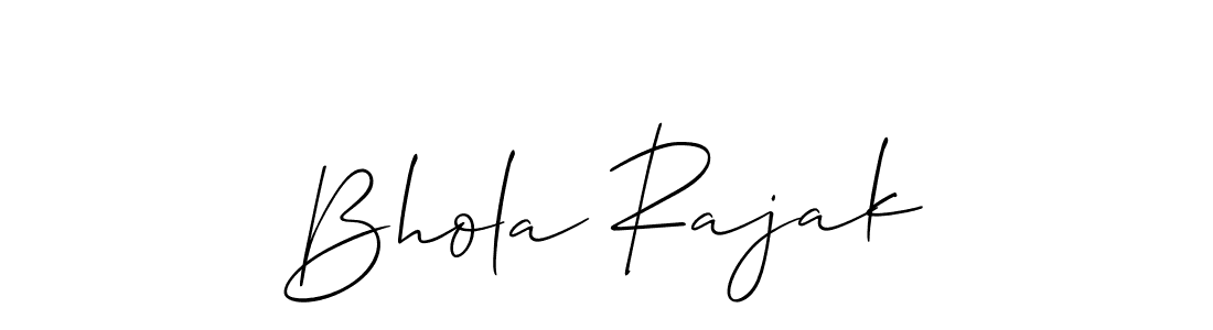 Design your own signature with our free online signature maker. With this signature software, you can create a handwritten (Allison_Script) signature for name Bhola Rajak. Bhola Rajak signature style 2 images and pictures png