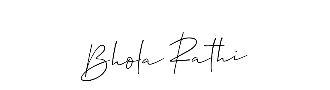 Design your own signature with our free online signature maker. With this signature software, you can create a handwritten (Allison_Script) signature for name Bhola Rathi. Bhola Rathi signature style 2 images and pictures png