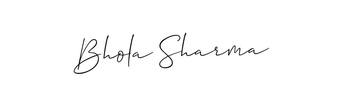 How to Draw Bhola Sharma signature style? Allison_Script is a latest design signature styles for name Bhola Sharma. Bhola Sharma signature style 2 images and pictures png