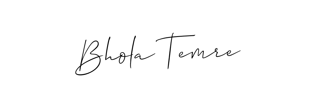 It looks lik you need a new signature style for name Bhola Temre. Design unique handwritten (Allison_Script) signature with our free signature maker in just a few clicks. Bhola Temre signature style 2 images and pictures png