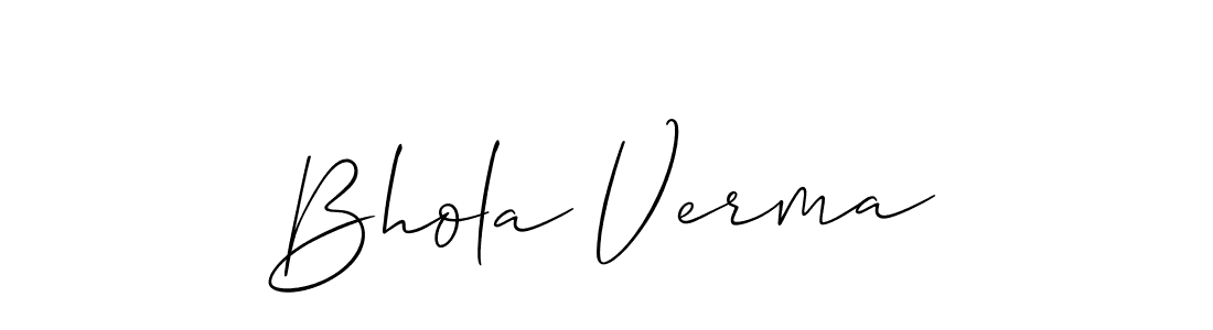 How to Draw Bhola Verma signature style? Allison_Script is a latest design signature styles for name Bhola Verma. Bhola Verma signature style 2 images and pictures png