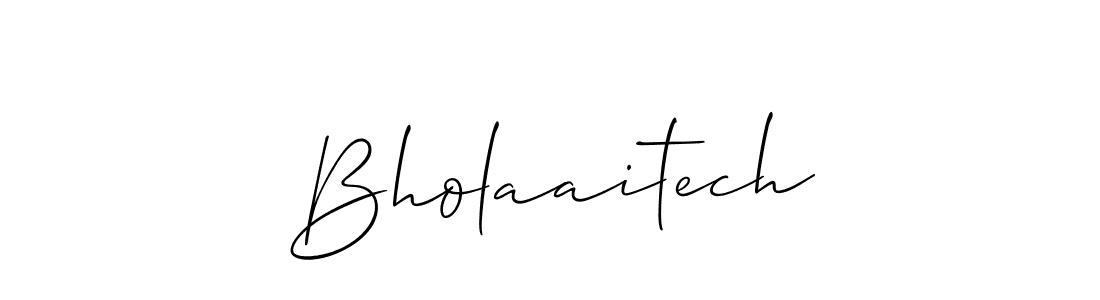 You should practise on your own different ways (Allison_Script) to write your name (Bholaaitech) in signature. don't let someone else do it for you. Bholaaitech signature style 2 images and pictures png