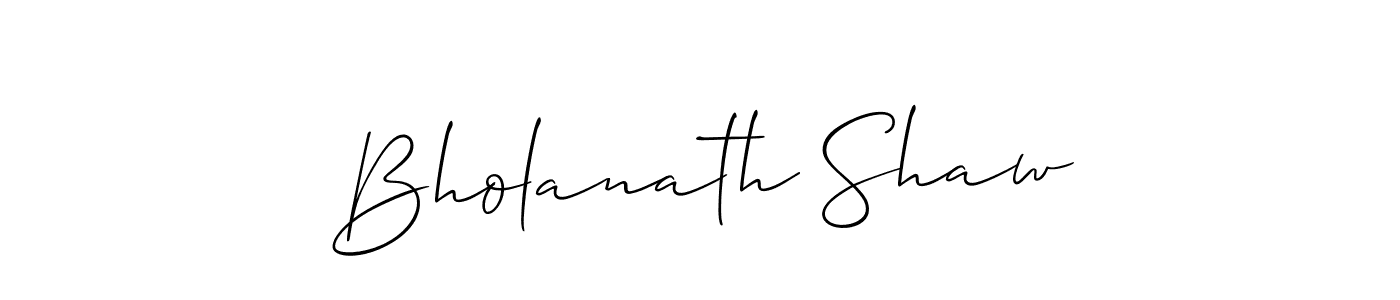 Make a beautiful signature design for name Bholanath Shaw. With this signature (Allison_Script) style, you can create a handwritten signature for free. Bholanath Shaw signature style 2 images and pictures png