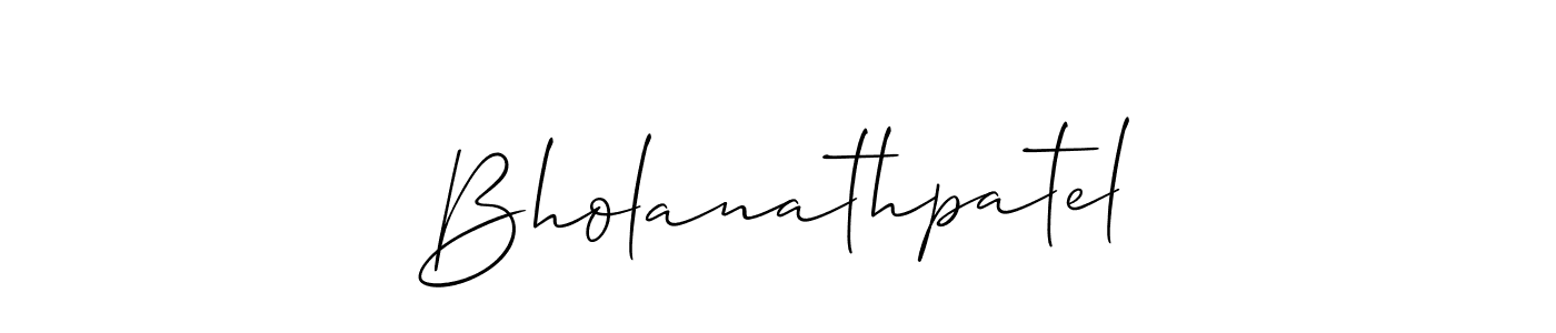 Design your own signature with our free online signature maker. With this signature software, you can create a handwritten (Allison_Script) signature for name Bholanathpatel. Bholanathpatel signature style 2 images and pictures png