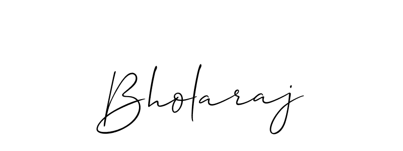 How to make Bholaraj signature? Allison_Script is a professional autograph style. Create handwritten signature for Bholaraj name. Bholaraj signature style 2 images and pictures png