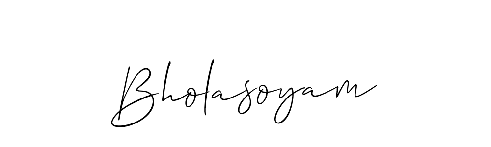 The best way (Allison_Script) to make a short signature is to pick only two or three words in your name. The name Bholasoyam include a total of six letters. For converting this name. Bholasoyam signature style 2 images and pictures png