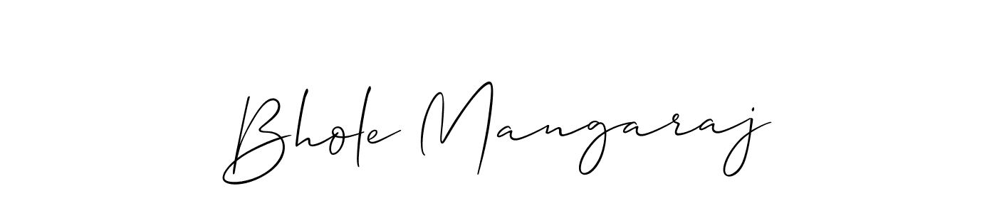 How to make Bhole Mangaraj signature? Allison_Script is a professional autograph style. Create handwritten signature for Bhole Mangaraj name. Bhole Mangaraj signature style 2 images and pictures png