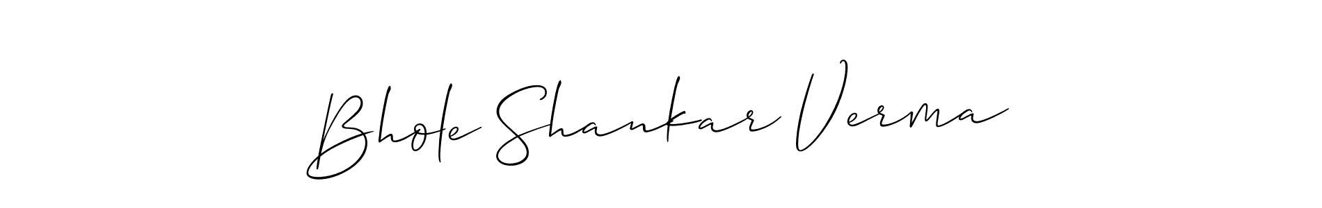 Create a beautiful signature design for name Bhole Shankar Verma. With this signature (Allison_Script) fonts, you can make a handwritten signature for free. Bhole Shankar Verma signature style 2 images and pictures png