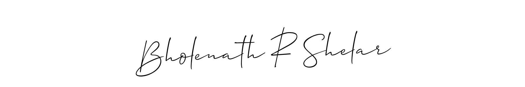 It looks lik you need a new signature style for name Bholenath R Shelar. Design unique handwritten (Allison_Script) signature with our free signature maker in just a few clicks. Bholenath R Shelar signature style 2 images and pictures png