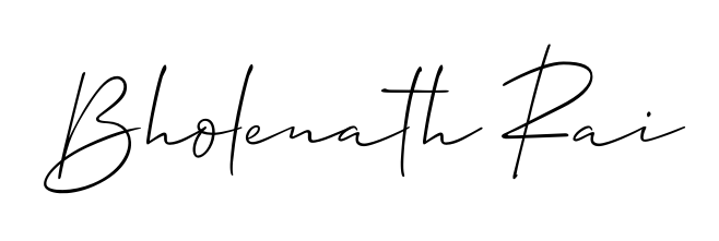 The best way (Allison_Script) to make a short signature is to pick only two or three words in your name. For converting this name Bholenath Rai. Bholenath Rai signature style 2 images and pictures png