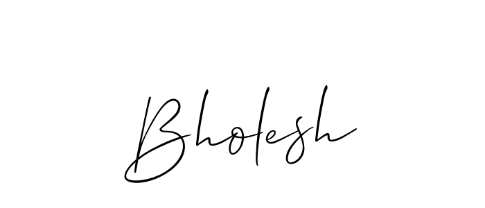 Also we have Bholesh name is the best signature style. Create professional handwritten signature collection using Allison_Script autograph style. Bholesh signature style 2 images and pictures png