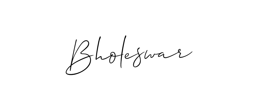 Create a beautiful signature design for name Bholeswar. With this signature (Allison_Script) fonts, you can make a handwritten signature for free. Bholeswar signature style 2 images and pictures png