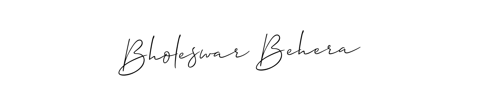 It looks lik you need a new signature style for name Bholeswar Behera. Design unique handwritten (Allison_Script) signature with our free signature maker in just a few clicks. Bholeswar Behera signature style 2 images and pictures png