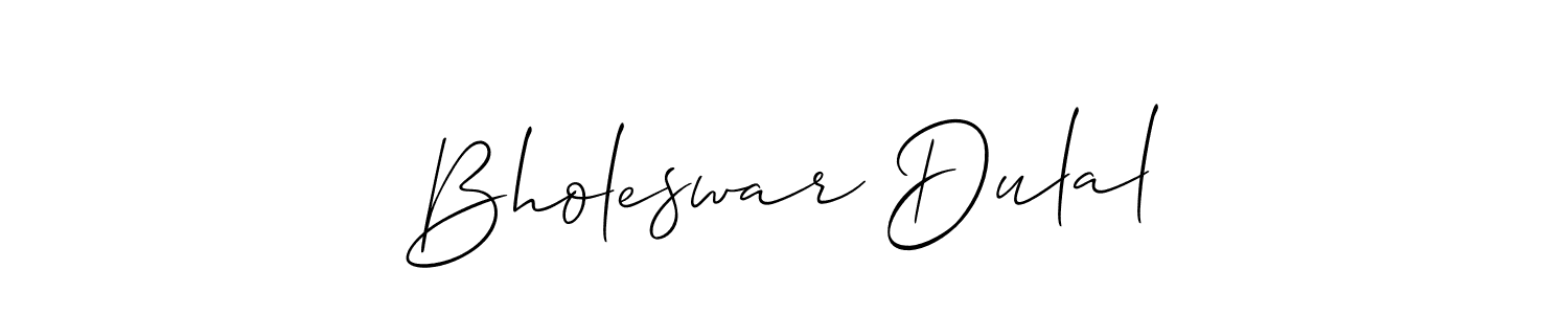 Bholeswar Dulal stylish signature style. Best Handwritten Sign (Allison_Script) for my name. Handwritten Signature Collection Ideas for my name Bholeswar Dulal. Bholeswar Dulal signature style 2 images and pictures png
