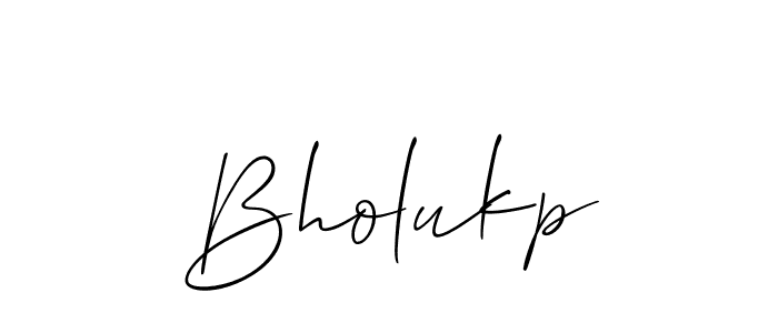 Design your own signature with our free online signature maker. With this signature software, you can create a handwritten (Allison_Script) signature for name Bholukp. Bholukp signature style 2 images and pictures png