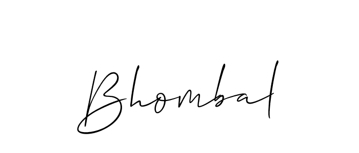 Design your own signature with our free online signature maker. With this signature software, you can create a handwritten (Allison_Script) signature for name Bhombal. Bhombal signature style 2 images and pictures png