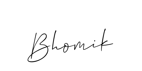 The best way (Allison_Script) to make a short signature is to pick only two or three words in your name. The name Bhomik include a total of six letters. For converting this name. Bhomik signature style 2 images and pictures png