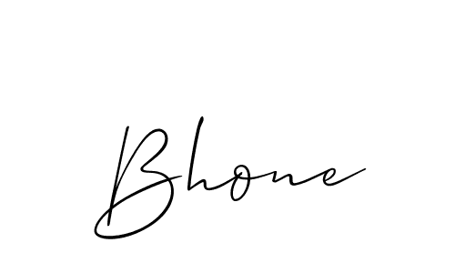 It looks lik you need a new signature style for name Bhone. Design unique handwritten (Allison_Script) signature with our free signature maker in just a few clicks. Bhone signature style 2 images and pictures png