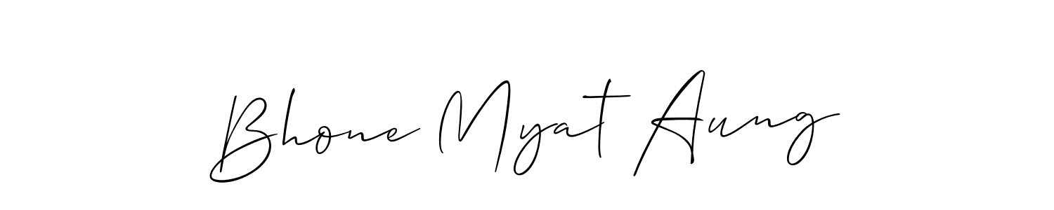 How to Draw Bhone Myat Aung signature style? Allison_Script is a latest design signature styles for name Bhone Myat Aung. Bhone Myat Aung signature style 2 images and pictures png
