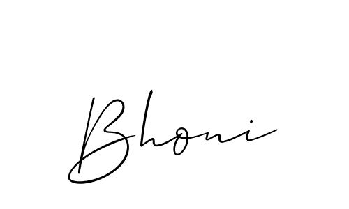 Also we have Bhoni name is the best signature style. Create professional handwritten signature collection using Allison_Script autograph style. Bhoni signature style 2 images and pictures png