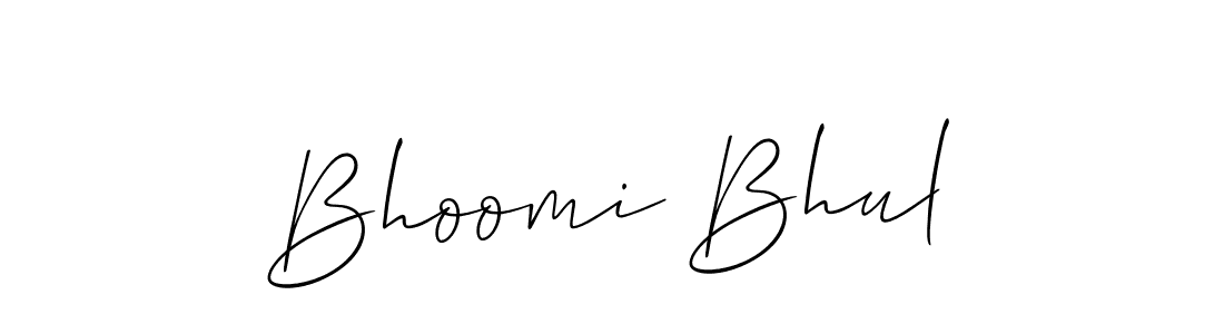 You should practise on your own different ways (Allison_Script) to write your name (Bhoomi Bhul) in signature. don't let someone else do it for you. Bhoomi Bhul signature style 2 images and pictures png
