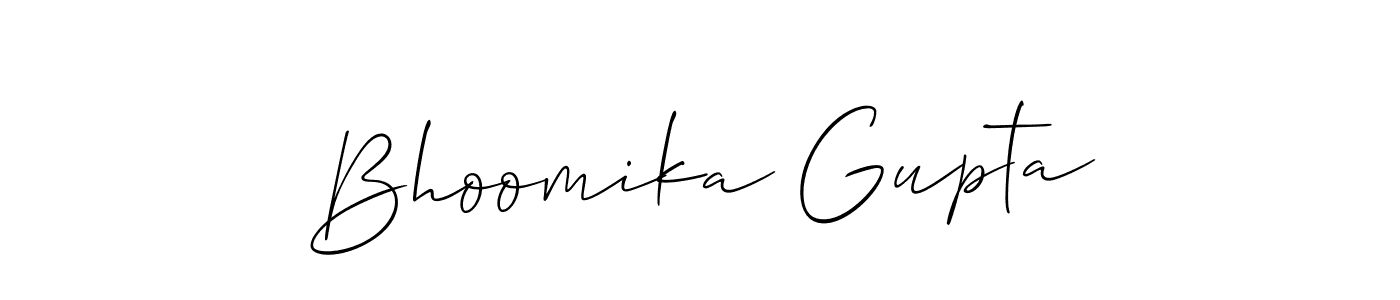 Make a short Bhoomika Gupta signature style. Manage your documents anywhere anytime using Allison_Script. Create and add eSignatures, submit forms, share and send files easily. Bhoomika Gupta signature style 2 images and pictures png