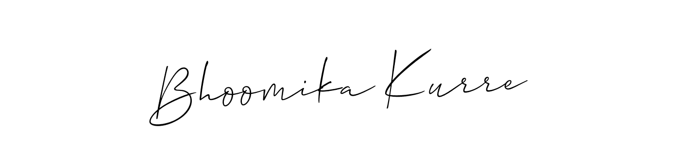 Bhoomika Kurre stylish signature style. Best Handwritten Sign (Allison_Script) for my name. Handwritten Signature Collection Ideas for my name Bhoomika Kurre. Bhoomika Kurre signature style 2 images and pictures png