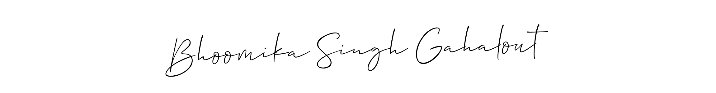 if you are searching for the best signature style for your name Bhoomika Singh Gahalout. so please give up your signature search. here we have designed multiple signature styles  using Allison_Script. Bhoomika Singh Gahalout signature style 2 images and pictures png