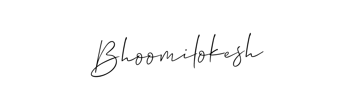 It looks lik you need a new signature style for name Bhoomilokesh. Design unique handwritten (Allison_Script) signature with our free signature maker in just a few clicks. Bhoomilokesh signature style 2 images and pictures png