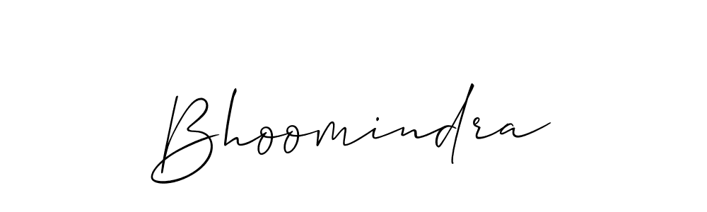 Use a signature maker to create a handwritten signature online. With this signature software, you can design (Allison_Script) your own signature for name Bhoomindra. Bhoomindra signature style 2 images and pictures png