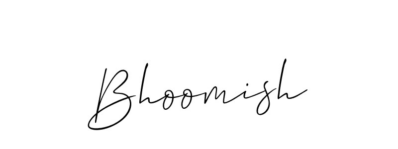 Bhoomish stylish signature style. Best Handwritten Sign (Allison_Script) for my name. Handwritten Signature Collection Ideas for my name Bhoomish. Bhoomish signature style 2 images and pictures png