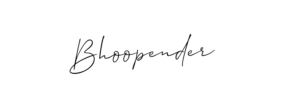 Create a beautiful signature design for name Bhoopender. With this signature (Allison_Script) fonts, you can make a handwritten signature for free. Bhoopender signature style 2 images and pictures png