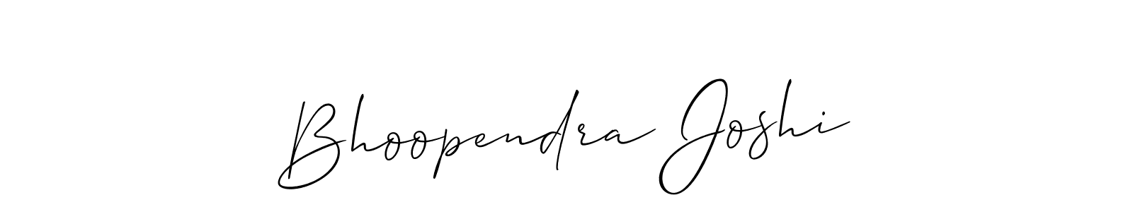 Make a beautiful signature design for name Bhoopendra Joshi. With this signature (Allison_Script) style, you can create a handwritten signature for free. Bhoopendra Joshi signature style 2 images and pictures png