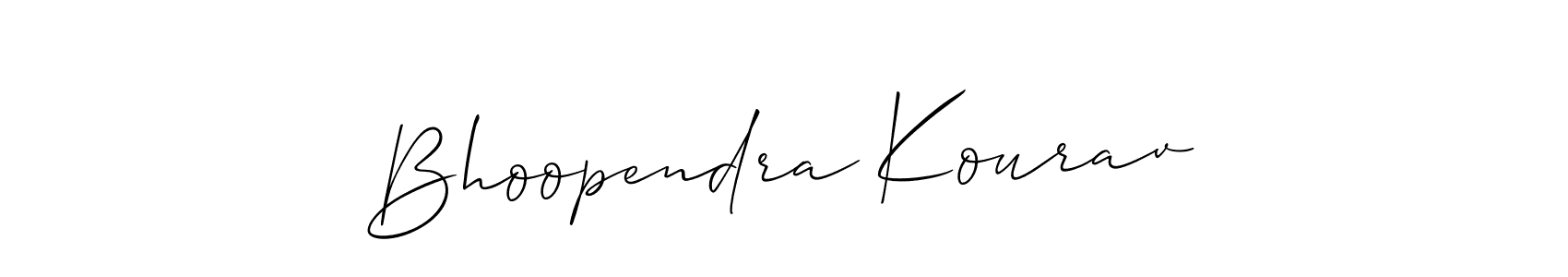 Use a signature maker to create a handwritten signature online. With this signature software, you can design (Allison_Script) your own signature for name Bhoopendra Kourav. Bhoopendra Kourav signature style 2 images and pictures png