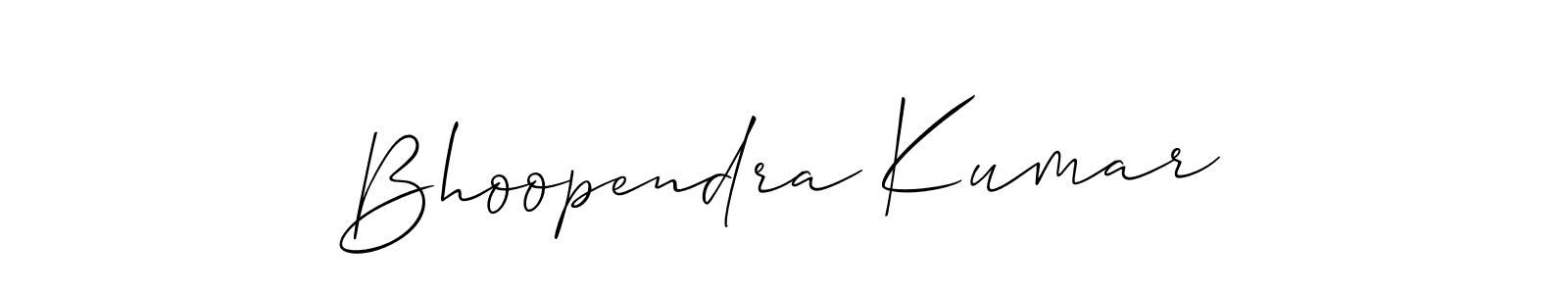 Create a beautiful signature design for name Bhoopendra Kumar. With this signature (Allison_Script) fonts, you can make a handwritten signature for free. Bhoopendra Kumar signature style 2 images and pictures png