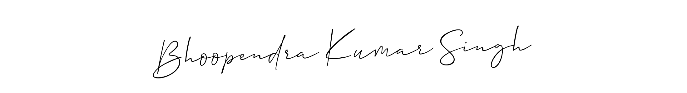 Make a beautiful signature design for name Bhoopendra Kumar Singh. With this signature (Allison_Script) style, you can create a handwritten signature for free. Bhoopendra Kumar Singh signature style 2 images and pictures png