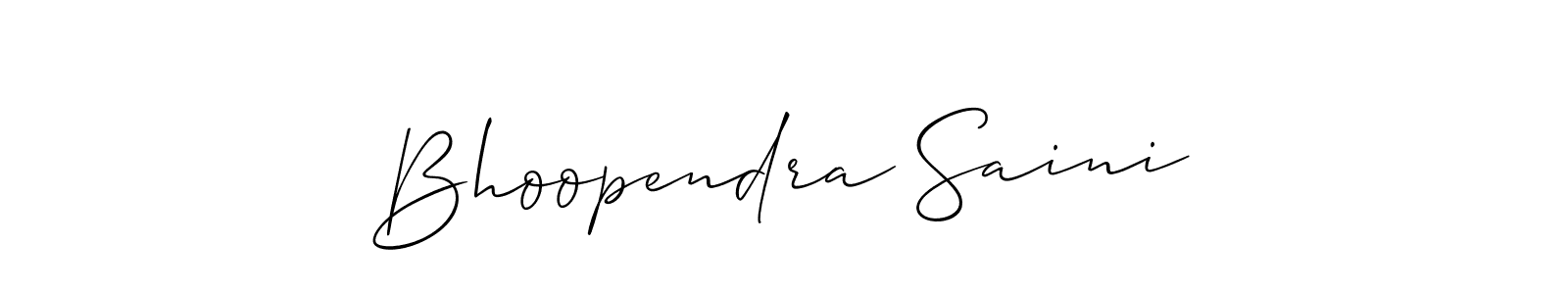 Bhoopendra Saini stylish signature style. Best Handwritten Sign (Allison_Script) for my name. Handwritten Signature Collection Ideas for my name Bhoopendra Saini. Bhoopendra Saini signature style 2 images and pictures png