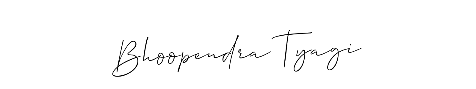 Bhoopendra Tyagi stylish signature style. Best Handwritten Sign (Allison_Script) for my name. Handwritten Signature Collection Ideas for my name Bhoopendra Tyagi. Bhoopendra Tyagi signature style 2 images and pictures png