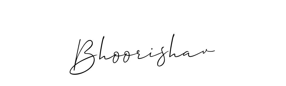 Design your own signature with our free online signature maker. With this signature software, you can create a handwritten (Allison_Script) signature for name Bhoorishav. Bhoorishav signature style 2 images and pictures png