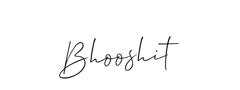 Design your own signature with our free online signature maker. With this signature software, you can create a handwritten (Allison_Script) signature for name Bhooshit. Bhooshit signature style 2 images and pictures png