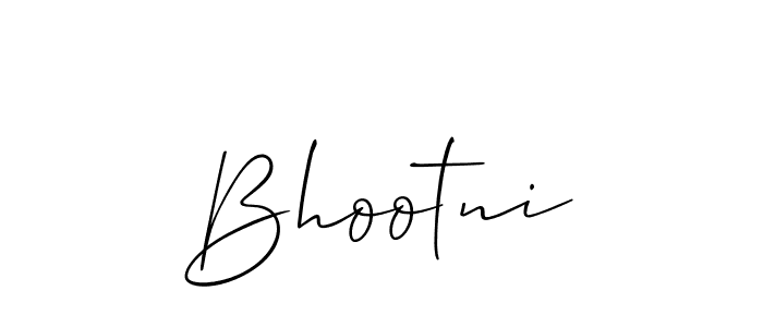 Create a beautiful signature design for name Bhootni. With this signature (Allison_Script) fonts, you can make a handwritten signature for free. Bhootni signature style 2 images and pictures png