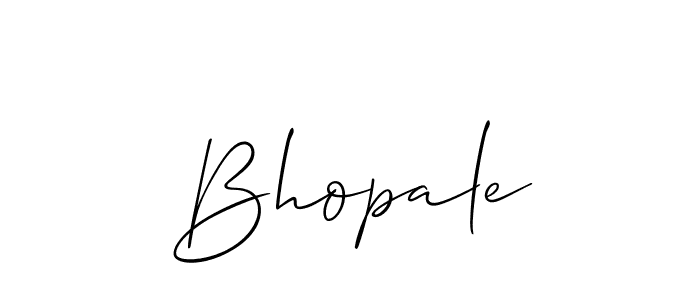 Use a signature maker to create a handwritten signature online. With this signature software, you can design (Allison_Script) your own signature for name Bhopale. Bhopale signature style 2 images and pictures png