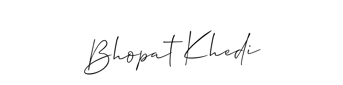 You should practise on your own different ways (Allison_Script) to write your name (Bhopat Khedi) in signature. don't let someone else do it for you. Bhopat Khedi signature style 2 images and pictures png