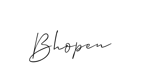 How to Draw Bhopen signature style? Allison_Script is a latest design signature styles for name Bhopen. Bhopen signature style 2 images and pictures png