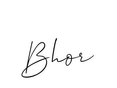 Make a beautiful signature design for name Bhor. With this signature (Allison_Script) style, you can create a handwritten signature for free. Bhor signature style 2 images and pictures png