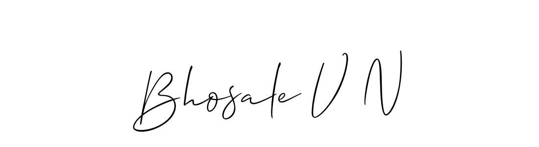 This is the best signature style for the Bhosale V N name. Also you like these signature font (Allison_Script). Mix name signature. Bhosale V N signature style 2 images and pictures png